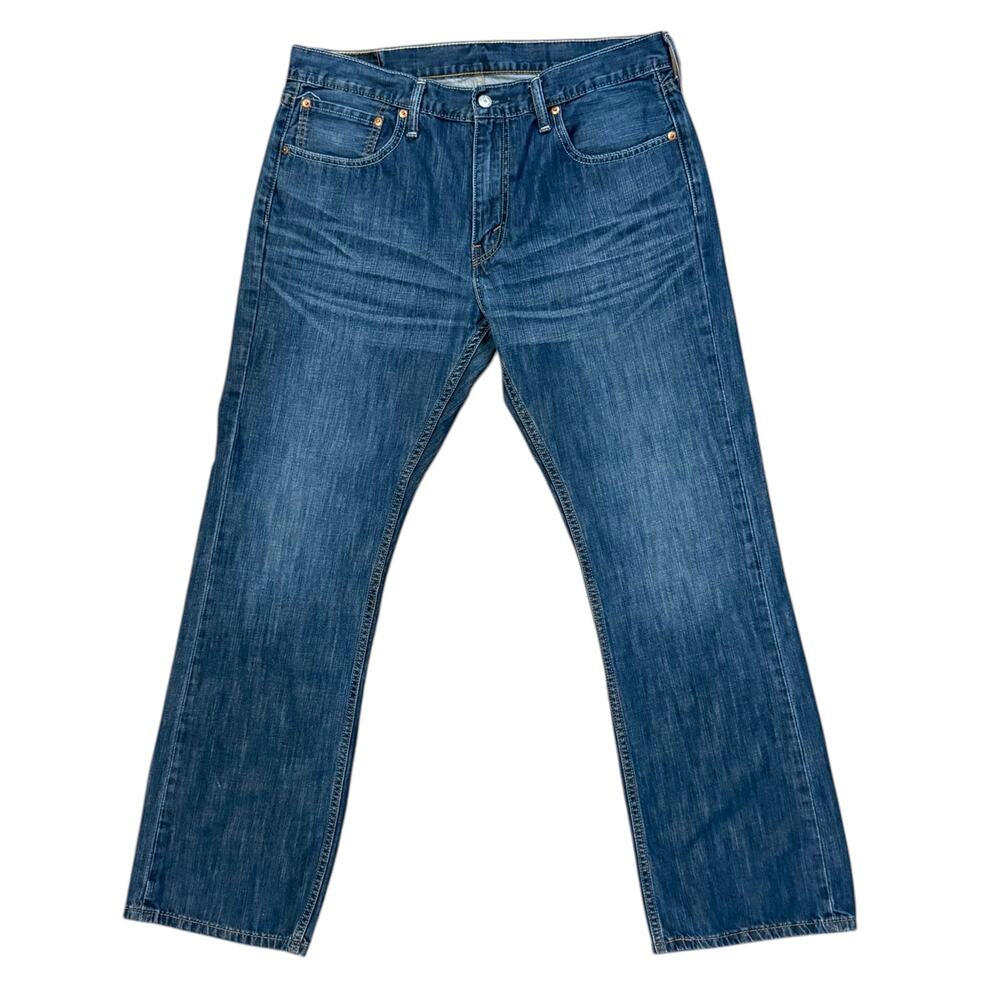 Levi’s 527 Slim Boot Cut Jeans Mens Medium Wash Cotton Whiskers ALTERED 36/30